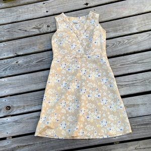 LL Bean Floral Linen Dress Size 8